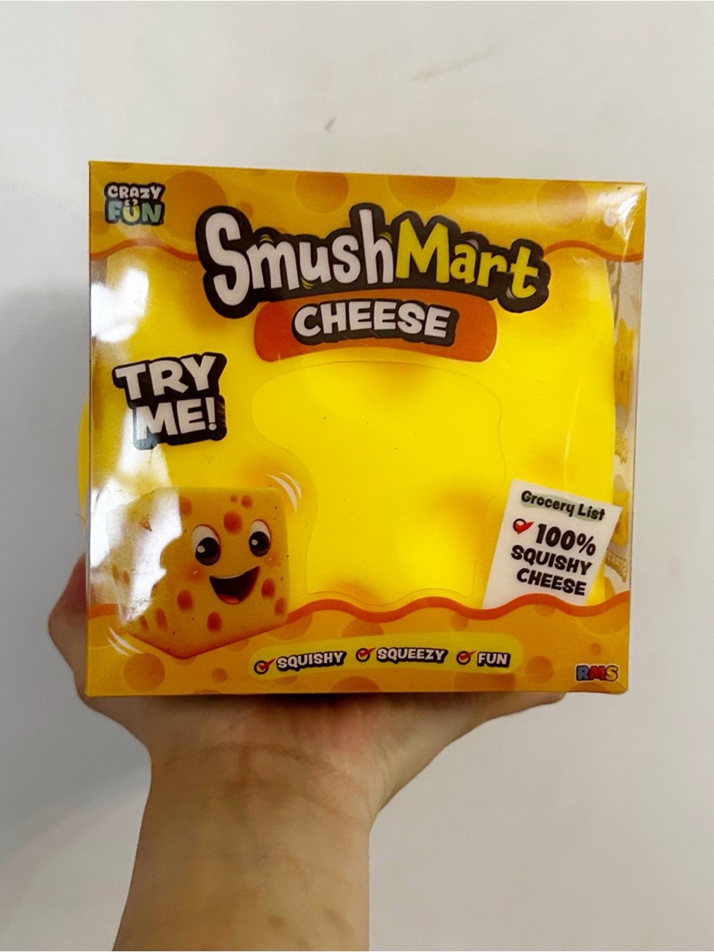 VIRAL SMUSHMART CHEESE Squishy Fidget Toy NWT